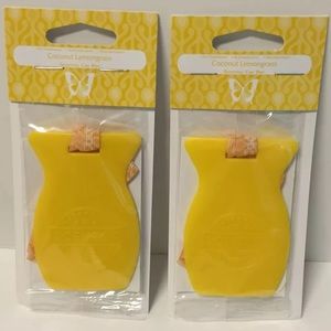 Scentsy 2pk Coconut Lemongrass Car Bar Freshener